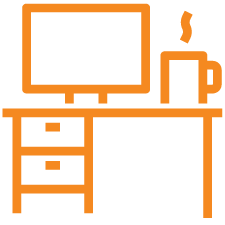 Desk And Computer Icon