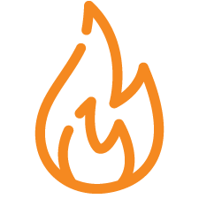 Orange Flame Icon